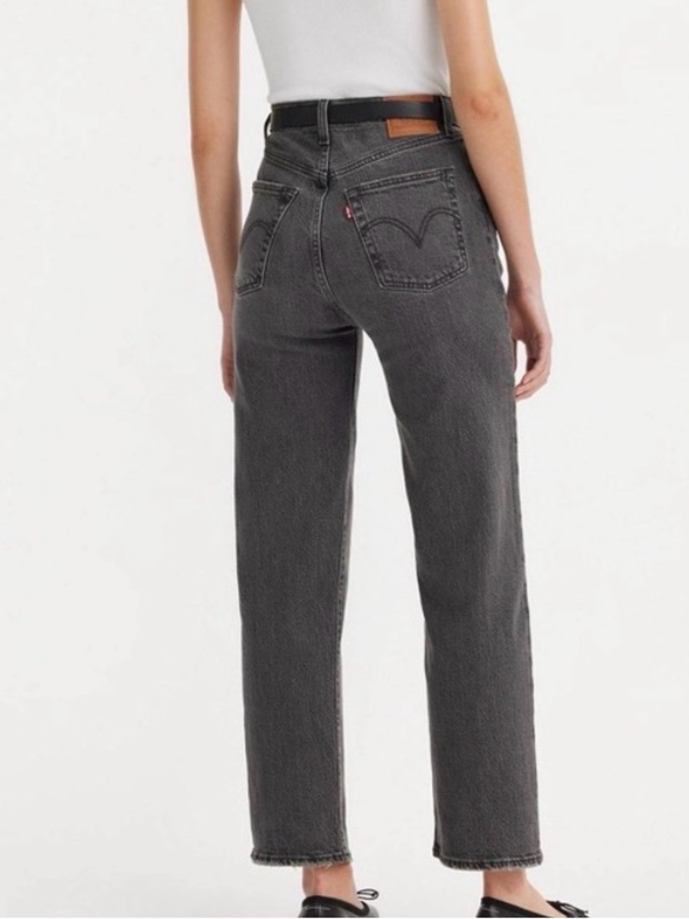 Levi’s Ribcage Straight Ankle Women’s Black Denim Jeans - 27